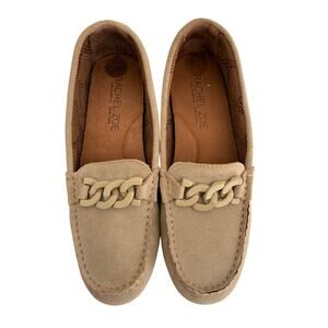 Rachel Zoe Sandalwood Suede Loafers Beige Flats Size 6.5